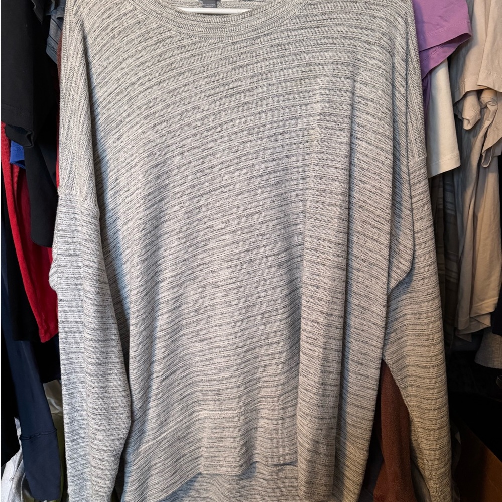 Gray Striped Sweater